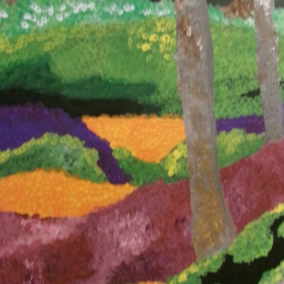 Hand-Painted Abstract Forest Paths 16 x 20 Canvas - Picture 3 of 5